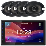Jvc Single-din Bluetooth MP3 Receiver, 4X 6X9" 500W Max 3-WAY Car Audio Speakers. Fixed Price $647.00.