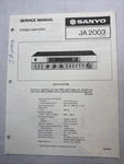 Vintage Sanyo Service Manual Model Number Ja 2003. Fixed Price $10.00.