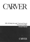 Carver DPL-33 Processor Amplifier Owners Manual. Fixed Price $22.24.