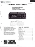 Onkyo / TX-850M, Quartz Synthesized Tuner Amplifier Service Manual. Fixed Price $20.00.