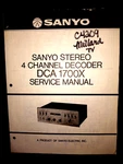 Sanyo Stereo 4 Channel Decoder Original Service Repair Manual. Fixed Price $24.94.