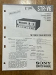 Sony STR-V6 Stereo Fm-am Receiver Original Service Manua. Fixed Price $14.94.