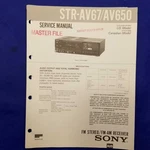 Sony STR-AV67 STR-AV650 Service Manual Original Paper Oem Repair Guide Usa. Fixed Price $19.96.