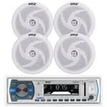 Pyle PLMRB29W Bluetooth Marine MP3/USB Am/fm Radio, 4X 4" Waterproof Speakers. Fixed Price $102.99.