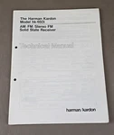 Harman Kardon Solid State Receiver HK460I Technical Manual D-4245. Fixed Price $54.95.