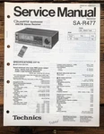 Technics SA-R477 Receiver Service Manual *original*. Fixed Price $24.97.