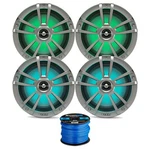 4X Infinity 6.5" 225W Marine Titanium Led Speakers, 16 Gauge 50 Ft Wire. Fixed Price $499.90.