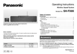Panasonic SH-FX85 Wireless System Owners Instruction Manual. Fixed Price $22.24.