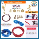 10 Gauge Car Audio Amp Wiring Kit With Rca, Power, Ground, Remote Cables, Fuse. Fixed Price $23.69.
