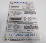 Pioneer Advertisement Amplifiers SA-400, SM-Q300B, SM-B161 And SM-83 1967. Fixed Price $14.44.