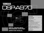 Yamaha DSP-A970 Amplifier Owners Manual. Fixed Price $22.24.