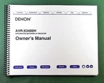 Denon AVR-X3400H Instruction Manual: Full Color 288 Pages & Protective Covers!. Fixed Price $35.20.