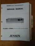Jensen AVS-1400 Service Manual Original Repair Book Stereo A/v Receiver. Fixed Price $25.00.