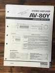 Yamaha AV-80Y Amplifier Service Manual *original*. Fixed Price $19.97.