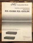 Jvc RX-150BK RX-150LBK Receiver Owner / User Manual *original*. Fixed Price $14.97.