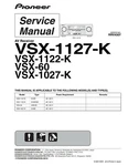 Service Manual Guide For Pioneer VSX-60, VSX-1127 K, VSX-1122 VSX-1027. Fixed Price $23.13.