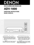 Denon ADV-1000 Receiver Owners Manual. Fixed Price $22.24.