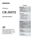Onkyo CR-305TX Cd Receiver Owners Manual. Fixed Price $22.24.