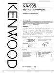 Kenwood KA-995 Amplifier Owners Instruction Manual. Fixed Price $22.24.