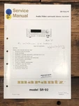 Marantz SR-92 Receiver Service Manual *original*. Fixed Price $29.97.