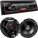 Jvc KD-T720BT 1-DIN Cd Receiver With Bluetooth + 2X 300W 6.5" Car Speaker. Fixed Price $134.99.