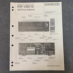 Kenwood KR-V8010 Service Manual Original W/schematics, Diagrams, Part List. Fixed Price $14.97.