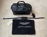 Genuine Aston Martin Black & Spectral Blue Small Leather Holdall Luggage Bag New. Fixed Price $881.64.