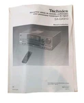 Original Vintage Technics SA-GX910 Receiver Owners User Manual Only. Fixed Price $29.99.