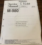 Pioneer M-980 Stereo Power Amplifier Service Repair Manual W/ Microfiche. Fixed Price $19.95.