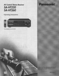 Panasonic SA-HT220 SA-HT260 Receiver Owners Instruction Manual. Fixed Price $22.24.