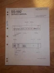 Kenwood Service Manual SS-592 Av Surround Processor Original. Fixed Price $7.98.
