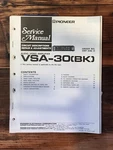 Pioneer VSA-30 Amplifier Service Manual *original*. Fixed Price $14.97.