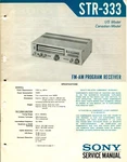 Sony Model STR-333 Fm-am Program Receiver Service Manual. Fixed Price $18.36.
