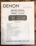 Denon DRW-650 Cassette Service Manual *original*. Fixed Price $24.97.