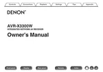 Denon AVR-X3300W Receiver Owners Manual. Fixed Price $22.24.