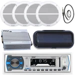 Pyle PLMRB29W Marine MP3 Usb Am/fm Stereo, 4X Speakers + Amp, Cover, Antenna. Fixed Price $172.49.