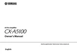Yamaha CX-A5100 Receiver Owners Manual. Fixed Price $22.24.