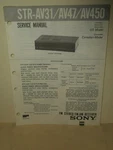 Sony STR-AV31 AV47 AV450 Service Manual Schematics Parts List Fm Stereo Receiver. Fixed Price $19.95.