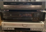 Vhs Dvd Cd Players Mitsubishi Onkyo Daewoo For Parts Repair (lot 3). Fixed Price $60.00.