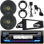 Jvc KD-T92MBS Stereo Receiver, 2X 6.5" 300W Speakers, Harley Install Kit, Extras. Fixed Price $364.99.