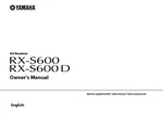 Yamaha RX-S600D Receiver Owners Manual. Fixed Price $22.24.