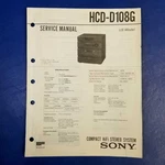 Sony HCD-D108G Service Manual Original Paper Oem Repair Guide Usa. Fixed Price $29.95.