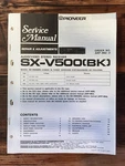 Pioneer SX-V500 Receiver Service Manual *original* #1. Fixed Price $14.97.