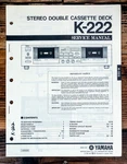 Yamaha K-222 Cassette Service Manual *original*. Fixed Price $24.97.