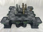 Mystical Creations Conquest Of The Vampire Lords Chess Set Rare Skeleton King. Fixed Price $180.00.