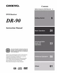 Onkyo DR-90 Dvd Receiver Owners Manual. Fixed Price $22.24.