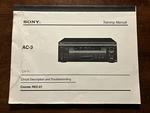 Sony AC-3 Circuit Description Troubleshooting Training Manual Rare STR-DA90ESG. Fixed Price $39.99.