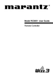 Marantz RC3001 Remote Control Owners Manual. Fixed Price $22.24.