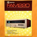 Original Vintage Nikko FAM-220 Am/fm Stereo Tuner Brochure. Fixed Price $14.95.
