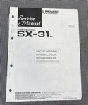 Pioneer SX-31 Stereo Receiver Original Service Manual J0594. Fixed Price $27.95.